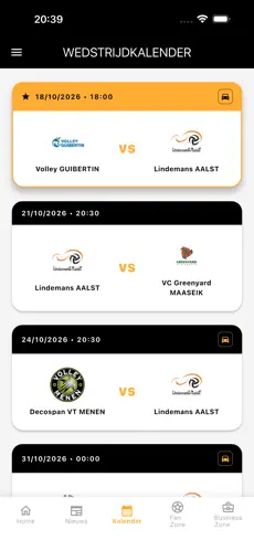 Wedstrijdprogramma